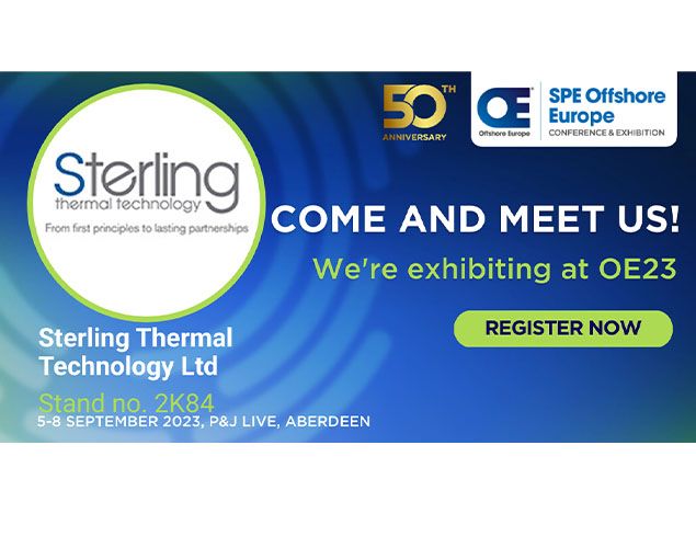 Sterling Thermal Technology is exhibiting in SPE Offshore Europe in Aberdeen beginning of September 2023