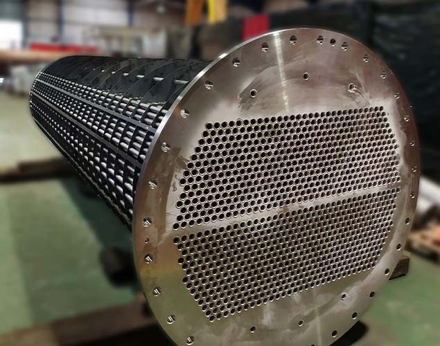 Titanium tube sheet oil cooler from Sterling Thermal Technology