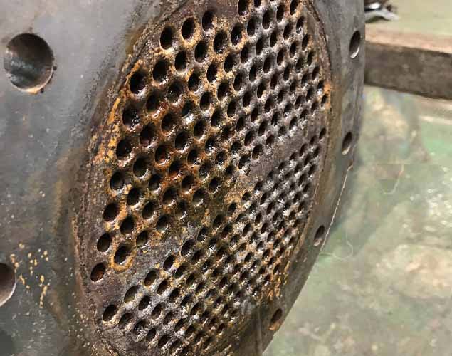 damaged shell and tube that leaks