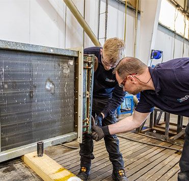 Aftersales service on heat exchanger performed by Sterling Thermal Technology in its UK factory