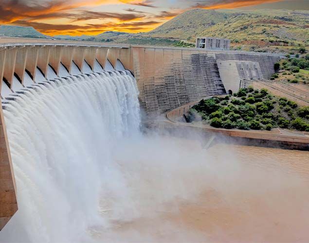Hydropower, water dam during daytime