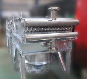 Photo of an air blast cooler designed and manufactured by Sterling Thermal Technology in its factory