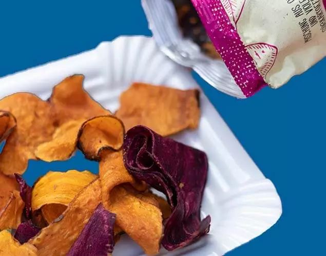 photo of crisps on a plate