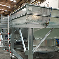 Air blast cooler designed and manufactured by Sterling Thermal Technology
