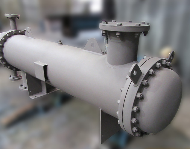 compact shell and tube heat exchanger designed and manufactured by Sterling Thermal Technology