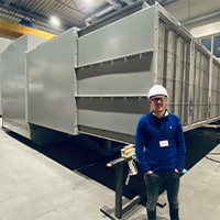 CACA/TEEAC cooler for generator cooling