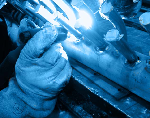 plant maintenance - heat exchanger coil rewelded by Sterling Thermal Technology's aftermarket staff